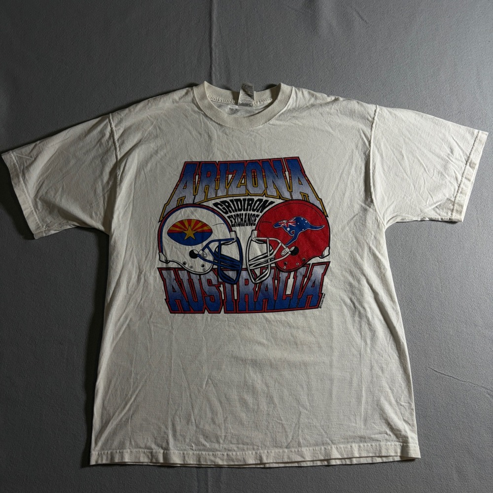 Fruit of the Loom Arizona Australia Gridiron Exchange White Graphic Tee Shirt XL